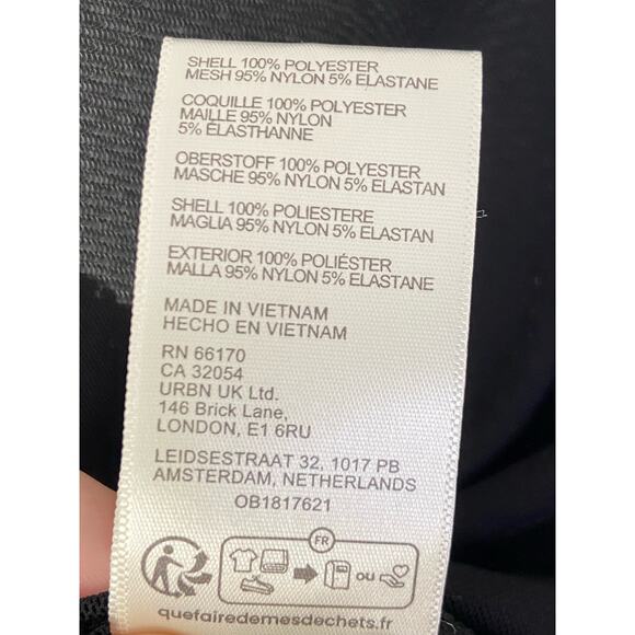 Free People Mirrorball Crop Tank Top Cowl Mesh Crystal Embellished Black Size XS - Picture 13 of 13